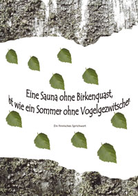 Finnischer Spruch zu Birkenquast