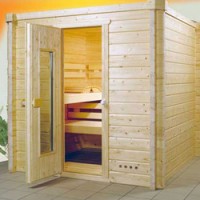 Blockbohlen-Sauna Basic 58 mm