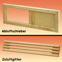 Abluftschieber-Zuluftgitter